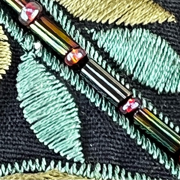 Streets Ahead Anthro Vintage-Inspired Embroidered Leather and Fabric Belt - Picture 8 of 16